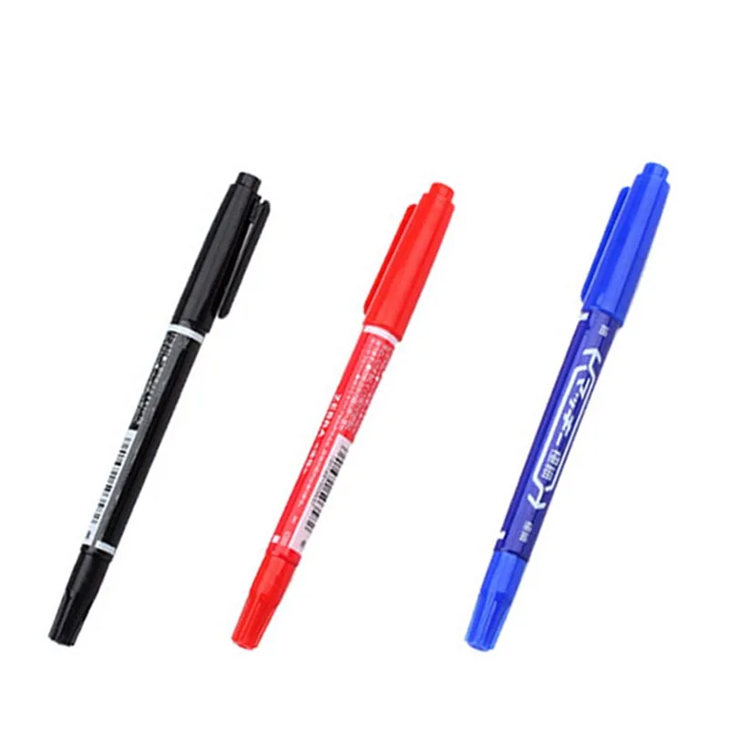 3 Pcs/Set CD-R DVD-R Disc Marker Pen Double Head Marker Pen Writing Student marker Pen School office Stationery Supplies 3