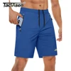 TACVASEN Quick Dry Athletic Shorts with Zipper Pockets Men's Summer Running Shorts Gym Training Workout Fitness Hiking Shorts 3