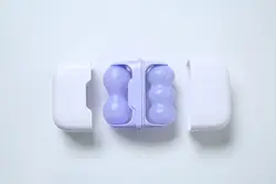 Dual - Head Ice Roller for Face & Eye Puffiness Relief - Cold Therapy Massage Tool with Fast Shipping (Purple)