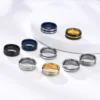 Vinterly Tungsten Carbide Men Rings Anti-scratch 8mm Wide Line Jewelry for Male Luxury Unique Party Wedding Bands 1
