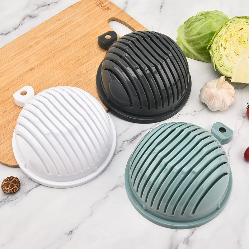 Fruit and vegetable cutting bowl, salad chopper, fruit and vegetable slicer, kitchen gadgets