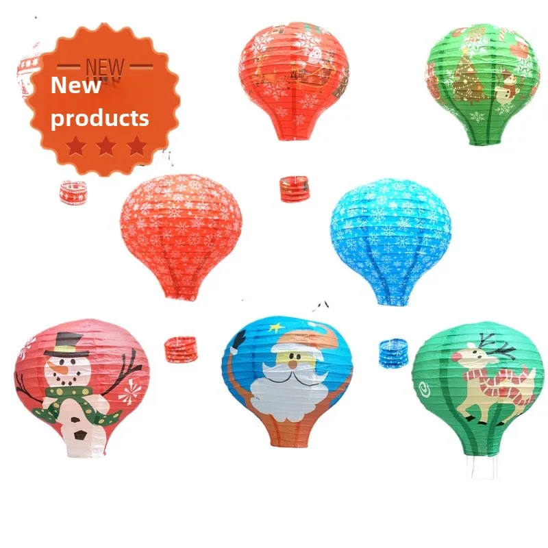 Description Picture 2 of item1pc Christmas Lantern 30cm/40cm Folding Hot Air Balloon Paper Lanterns  Wedding Birthday Christmas Party Home Hanging Decorative