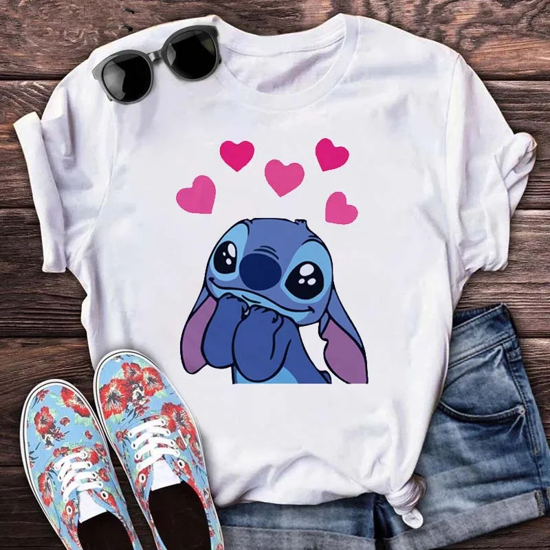 Camisetas con estampado de Lilo Stitch de dibujos animados de
