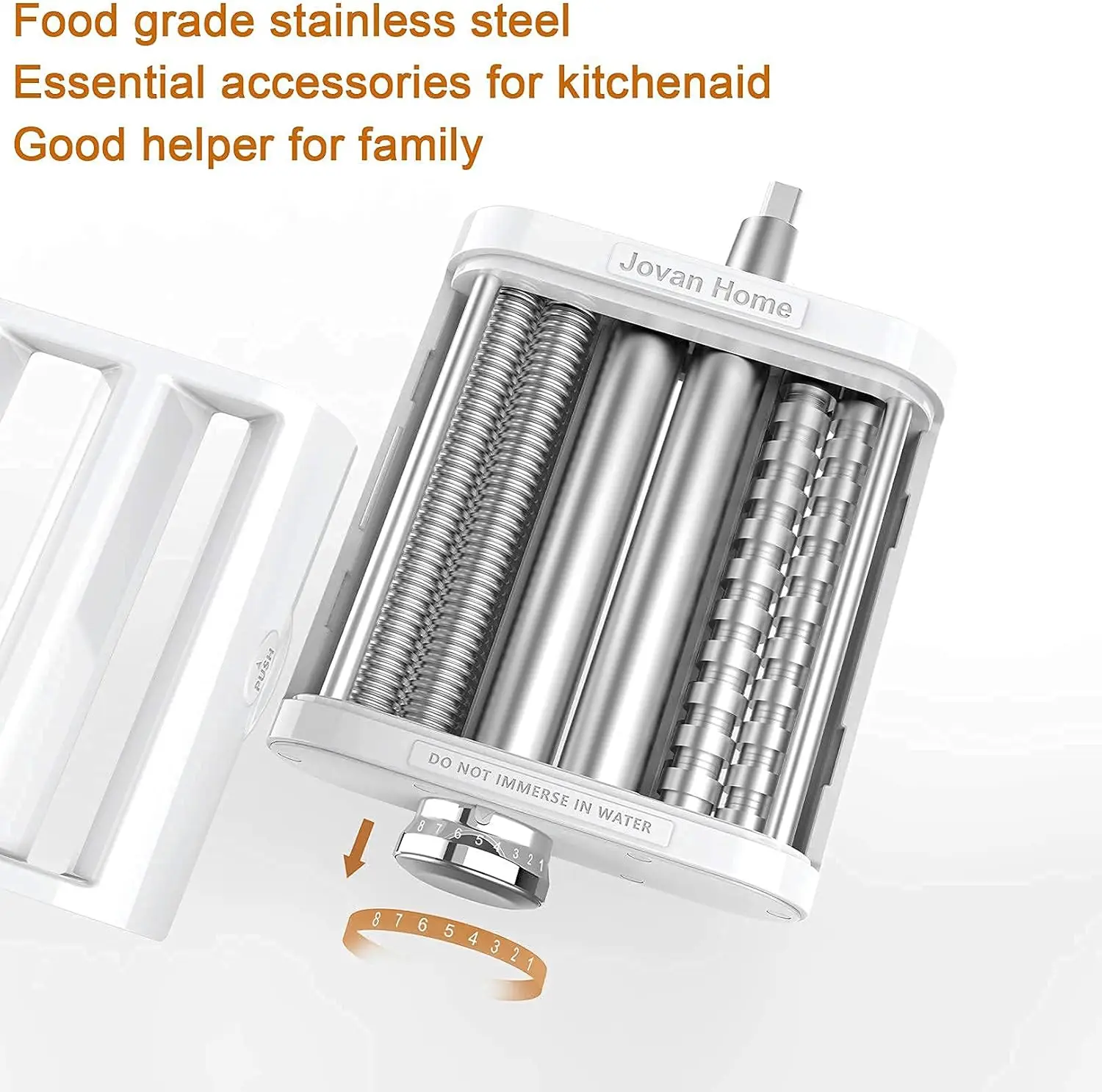 Maker Attachment for KitchenAid Stand Mixers 3 in 1 Set Includes Pasta Roller Spaghetti Cutter & Fettuccine Cutter Pasta