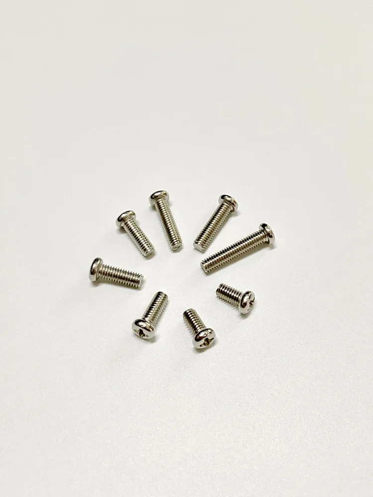 

Mechanical Thread M4x0.7P Iron Plated Nickel Material Metal Fasteners Disk Head Cross Groove Bolt Locking Fixation Screws
