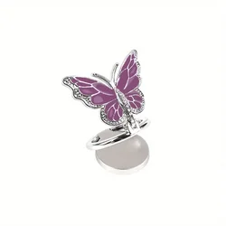 Elegant Butterfly Finger Ring Stand (Purple)