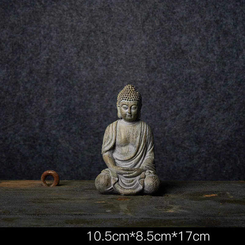 Zen Buddha Statue Decoration, Courtyard Garden Lawn, Furnishing Chinese Creative Gardening, Outdoor Villa Open-Air Yard, 1Pc