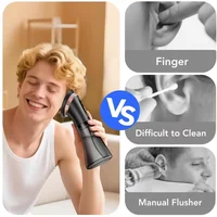 Nettoyeur d'oreilles électrique avec trois modes de pression, batterie rechargeable, double réservoir d'eau et plusieurs embouts pour usage domestique 5