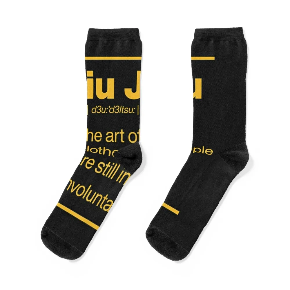 

Jiu Jitsu Involuntary Yoga Dictionary Definition Funny Gift TShirt52 Socks colored short Man Socks Women's