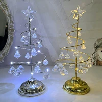 Crystal Light choinka gwiazda bajkowe oświetlenie LED uzwojenie drzewo ozdoby stołowe dom salon zaopatrzenie firm festiwal prezent 2