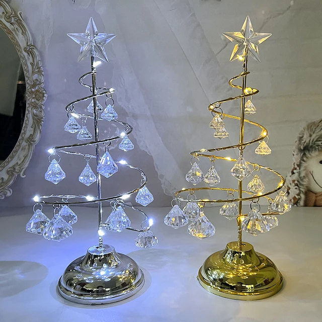 Crystal Light choinka gwiazda bajkowe oświetlenie LED uzwojenie drzewo ozdoby stołowe dom salon zaopatrzenie firm festiwal prezent 2