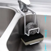 Durable Sink Caddy Sink Sponge Holder Small Kitchen Bathroom Metal Organizer Liquid Dish Drainer Faucet Rack Shower Convenient 3