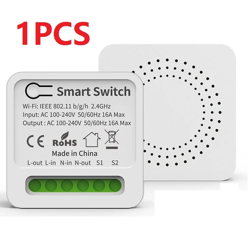 Smart Breaker 16A Tuya Smart WiFi Switch Support 2-Way DIY Switches Life Control Support Alexa Google Alice