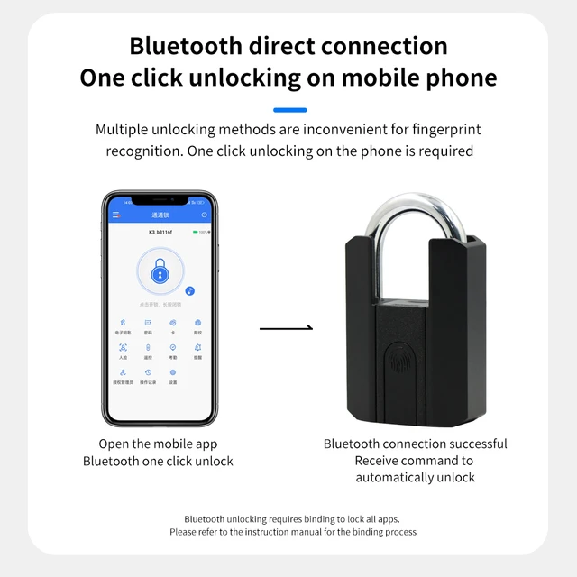 IP67 TTLock Smart Padlock Bluetooth APP Fingerprint Lock Keyless Bag Pad Lock G2 Gateway Aleax Google Home Electronic Door Lock 4