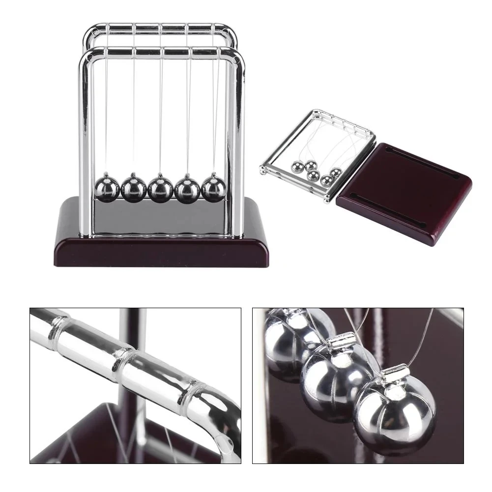 Fidget Toy Anti Stress Toy Newton Pendulum Balance Steel Ball Fun Toys School Teaching Supplies Physics Science Desktop Home Decoration Children's Gifts