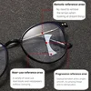 Smart Photochromic Reading Glasses Unisex Round Progressive Multifocal Presbyopia Eyeglasses Finished Near Far Bifocal Eyewear 3