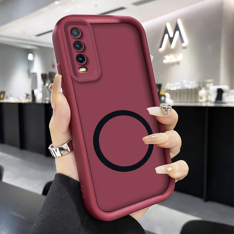 Enhanced Protective Soft Silicone Phone Case with Magnetic Sticker