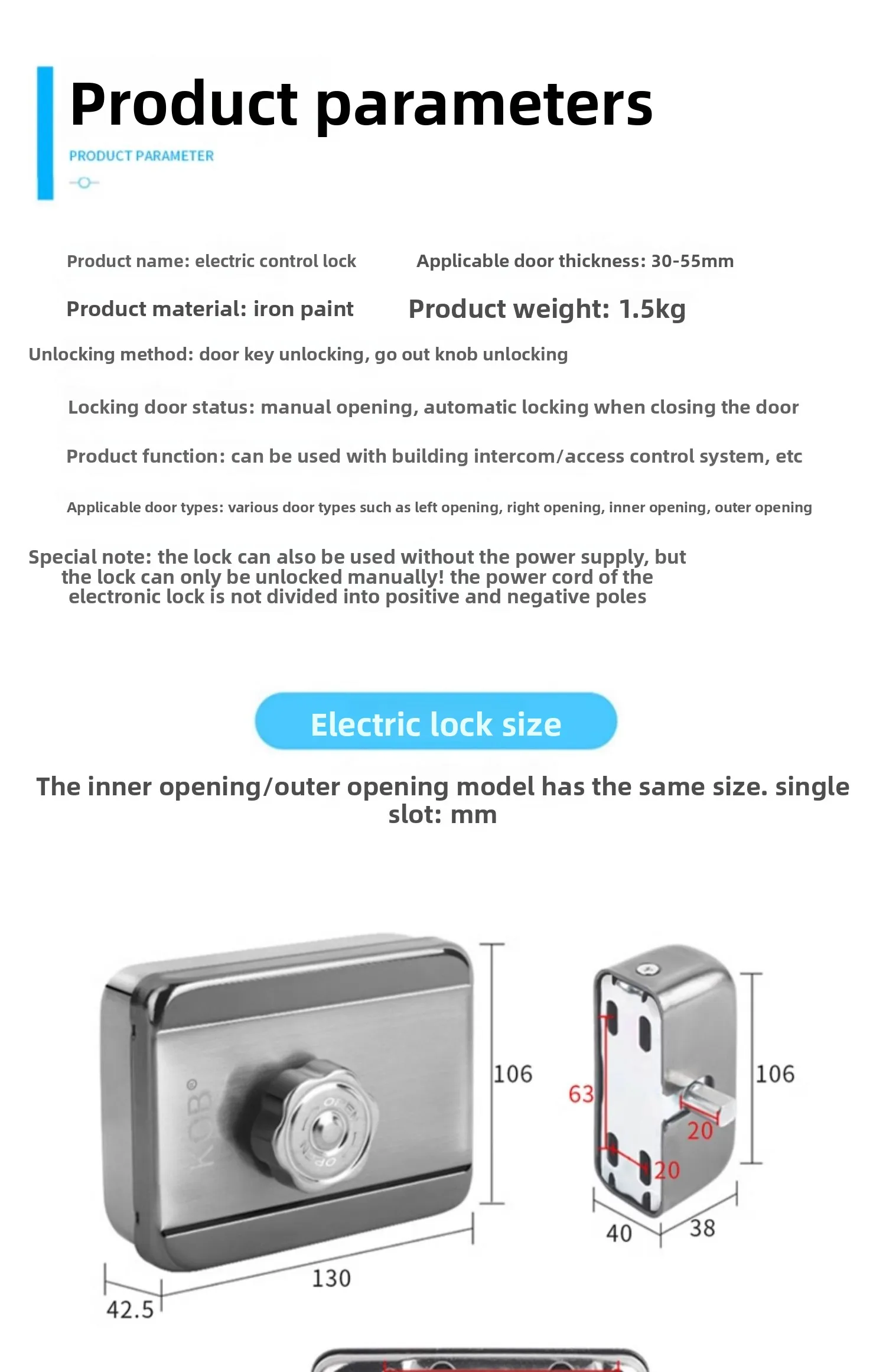 Intelligent Spiritual Lock Building Access Control Silent Electronic Control Loc