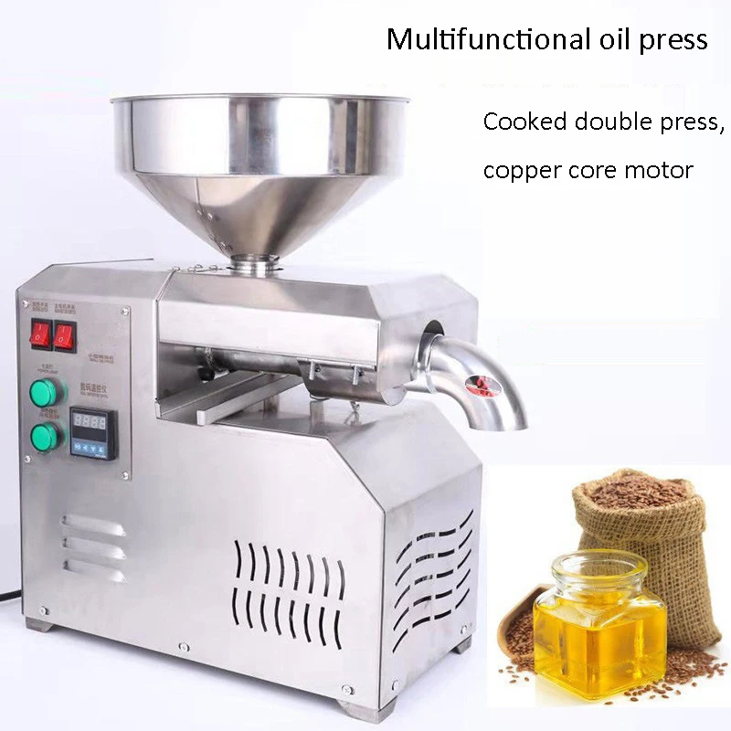 Stainless Steel Oil Pressing Machine Commercial Olive Coconut Oil Press Extract Squeezer Raw and Pipe Double Pressed Machine 3