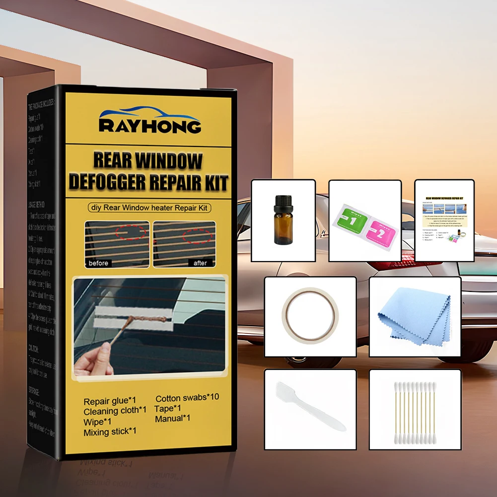 Car Rear Window Defogger Repair Kit DIY Quick Repair Grid Defroster Kit Heater Grid Lines Auto Care Accessories