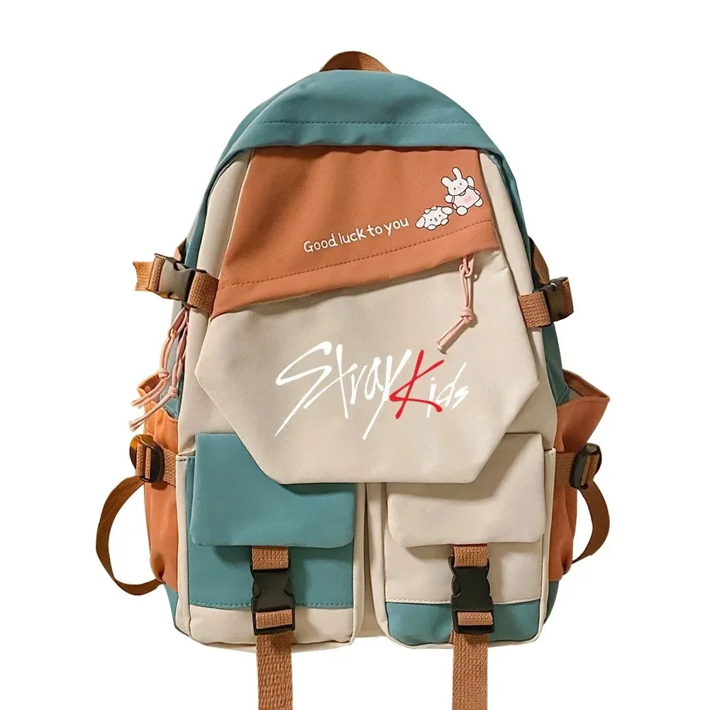 

Stray Kids Backpack Boys And Girls Fashion Korean Style SchoolBag Mochila Students Rucksuck School Bags For Girl Travel Backpack