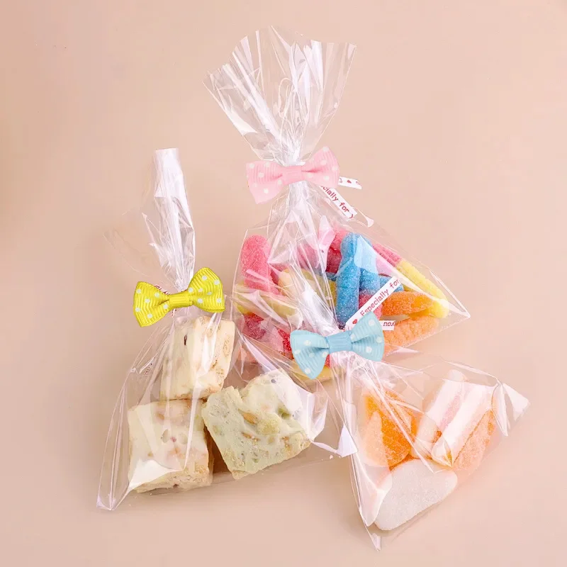 100–200 Stück transparente Plastiktüten für Süßigkeiten, Lutscher, Kekse, Verpackung, Zellophanbeutel, Weihnachten, Hochzeit, Geburtstag, Party, Geschenktüte – Detail 2