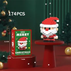 Festive Holiday Micro Building Blocks Set - Santa, Christmas Tree, Reindeer, Snowman Elements - Ideal Gift for With - box (Santa Claus Blocks)