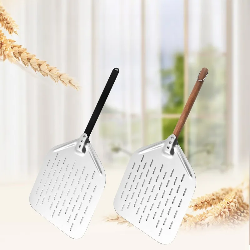 1pcs Stainless Steel Pizza Peel & Cake Lifter Long Handle Square Baking Shovel for Kitchen Oven Tools