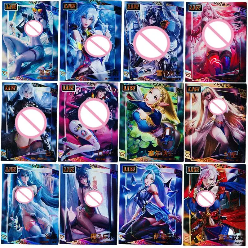 

Anime Goddess Story Feast Seraphine Sona Buvelle Ur Card Game Collection Rare Cards Children's Toys Boys Surprise Birthday Gifts