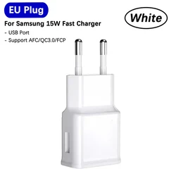 Samsung 15W Super Fast Charger EU/US Travel Power Adapter - White - Only EU Plug