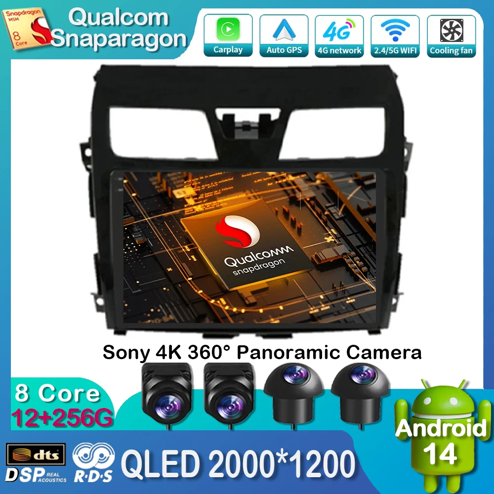 

Android 14 Car Radio For Nissan Teana Altima J33 2013 2014 2015 Auto Carplay Multimedia Video Player QLED Navigation GPS WIFI+4G