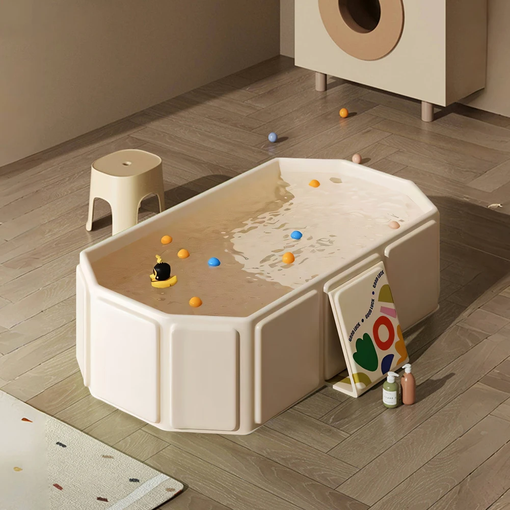 Foldable Baby Bathtub with Drain Outlet for Infants and Toddlers