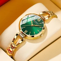 CURREN Luxury Elegance Ladies Watch with Sparkling Rhinestones Simple Quartz Stainless Steel Bracelet Wristwatch 1
