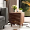 Nightstands , Bedside Table for Bedroom, End Table with 2 Drawers, Mid Century Modern Bed Side Table with Stora 4
