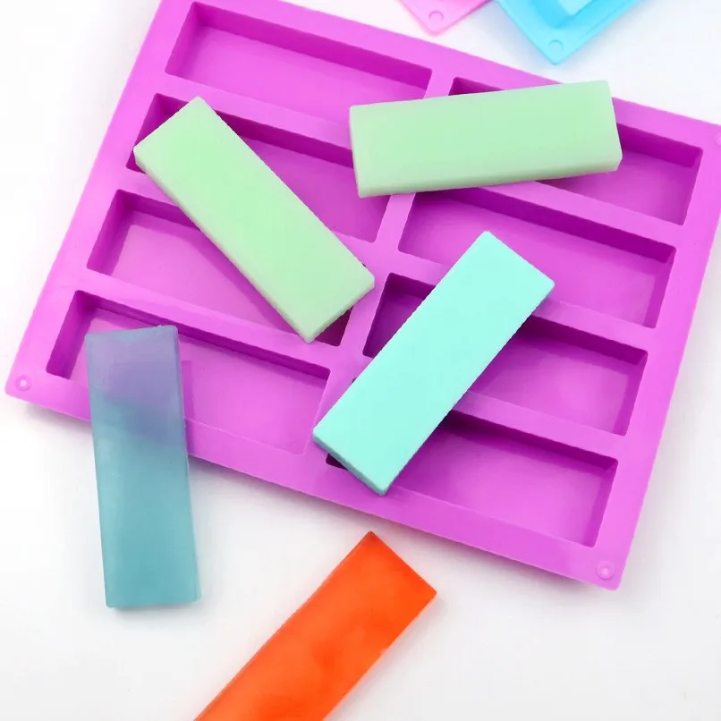 Dual Silicone Rectangle Bar Molds for Healthy Snacks and Treats