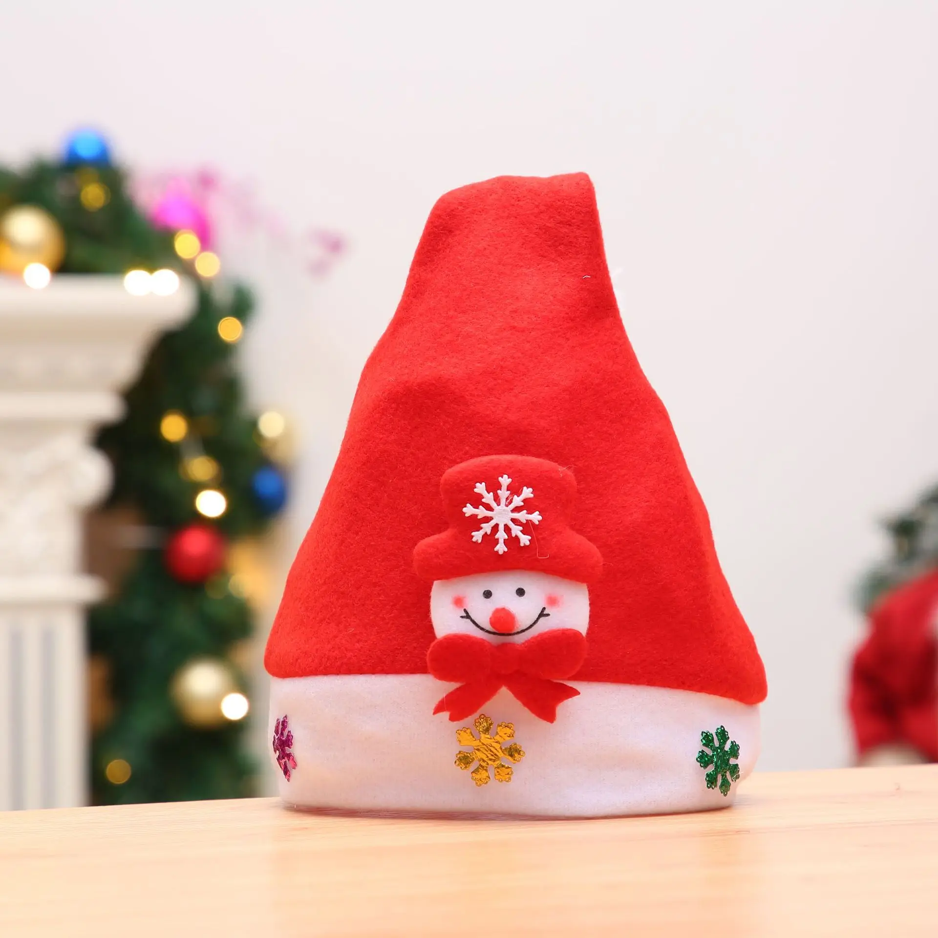 Children Christmas Hats New Year Santa Claus Snowman ElK Cap for Kindergarten Home Party Children Xmas Gift for 2-8 Year Kids