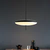 Modern Simple Astep Pendant Light Restaurant Living Lamp Bedroom Study Bar LED Lamp Black And White UFO Chandelier 3