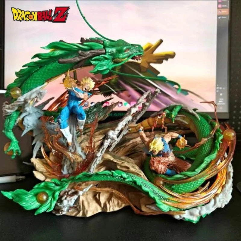 

Dragon Ball Z Anime Figure Vegeta Vs Goku 32cm Action Figures Divine Dragon Model Pvc Statue Doll Collection Decoration Toy Gift