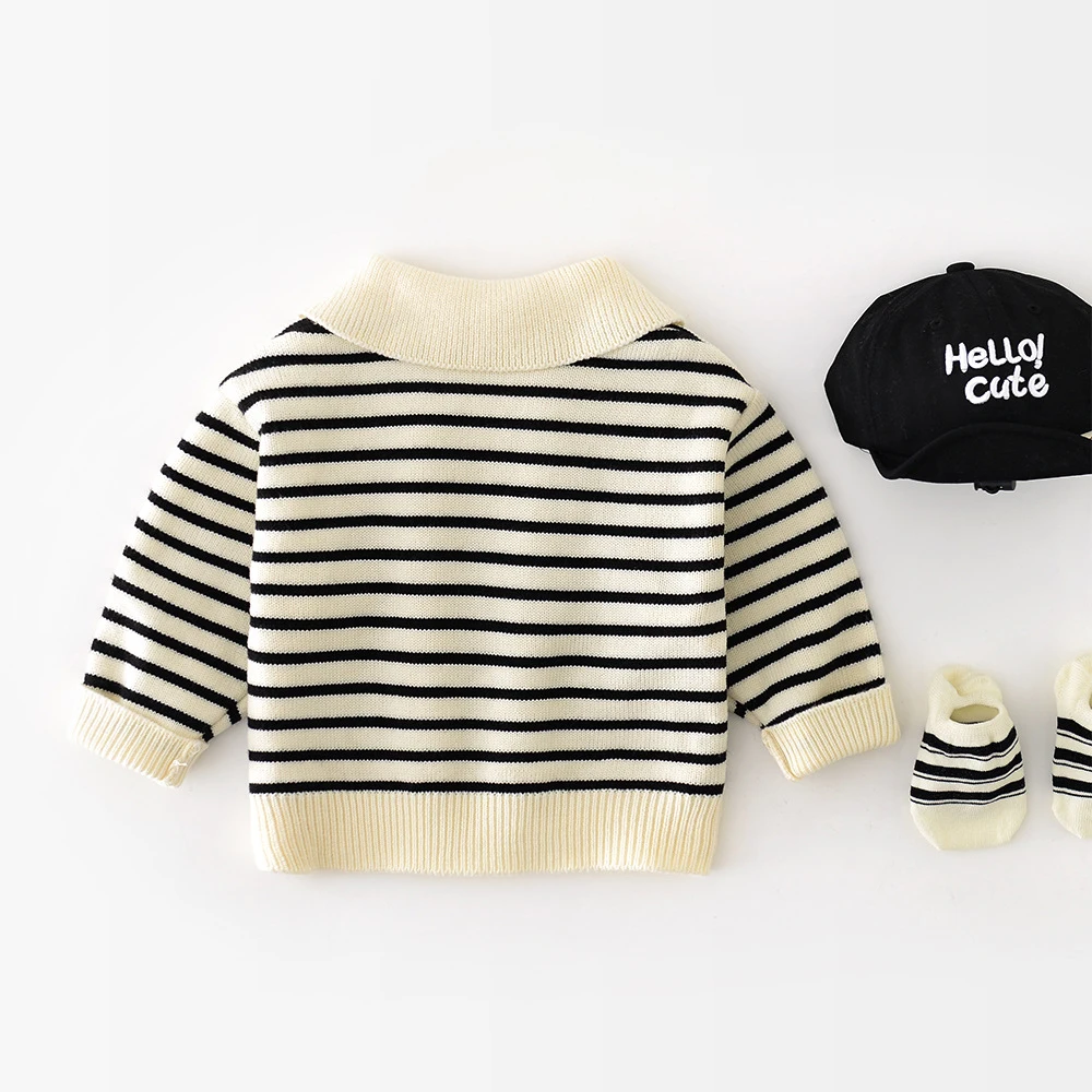 Baby Classical Striped Knitwear Sweaters
