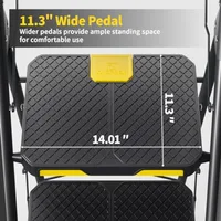 5 Step Ladder Sturdy Steel Step Stool with Anti-Slip Wide Pedals Handrail Safe-Lock Design 800lbs Folding Portable Ladder for M 4