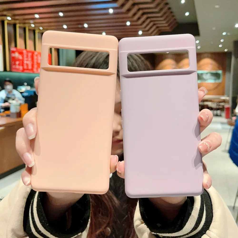 Luxury Soft Liquid Silicone Shockproof Ultra Slim Matte Phone Case – Solid Color Cover