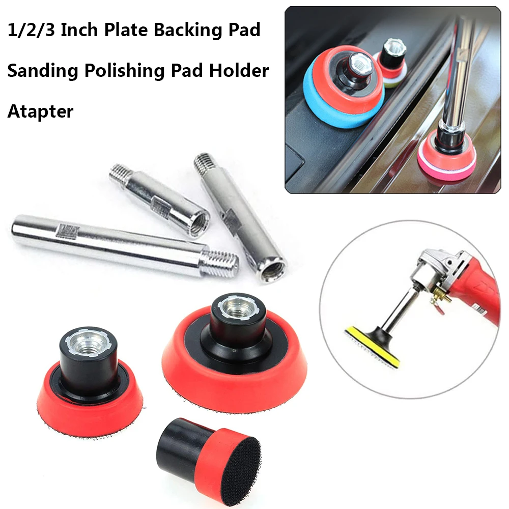 1/2/3 Inch Plate Backing Pad Sanding Polishing Pad Holder Atapter For Car Wash Care Sponge Backer Disc M14 5/8-11 Thread car polishing pad car polish pad backing plate for polisher