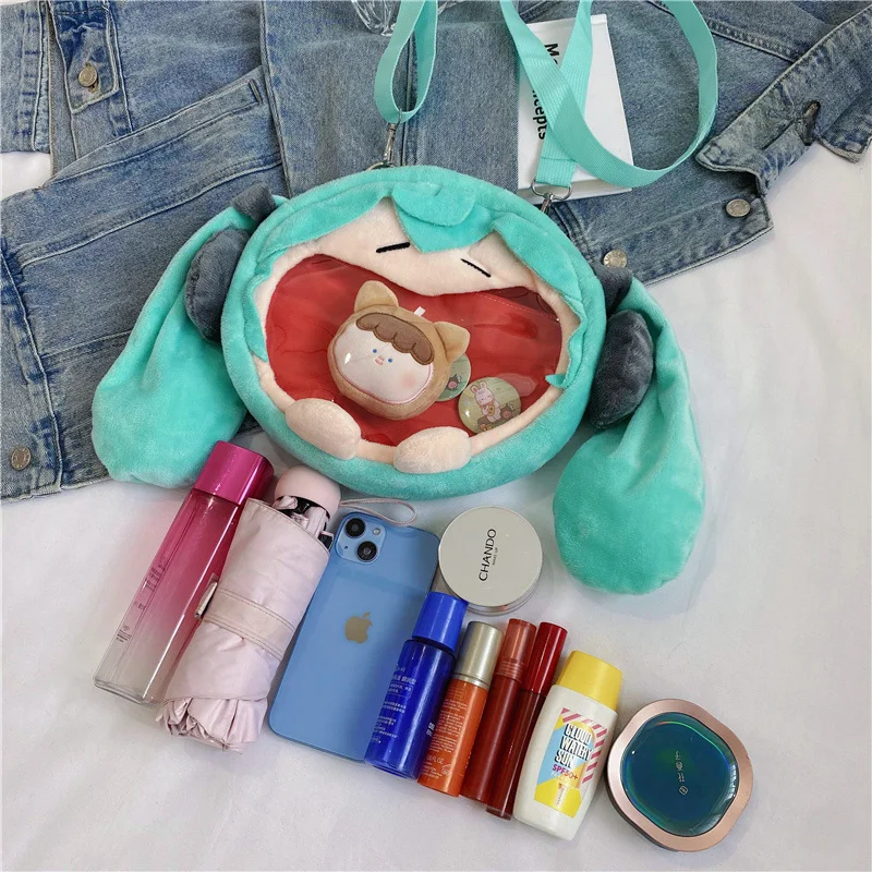 Zaino Peluche Kawaii Anime Miku Singer, Borsa a Tracolla Carina per Studenti e Asilo, Vendita all'Ingrosso