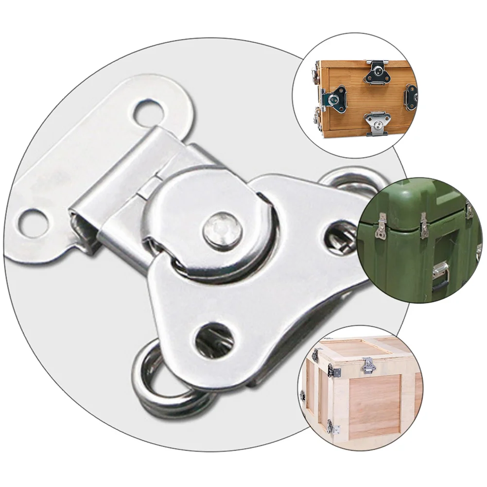 

4 Pcs Butterfly Lock Butterflies Latches Stainless Steel Buckle Keeper Toggle Clamp Wooden Accessories