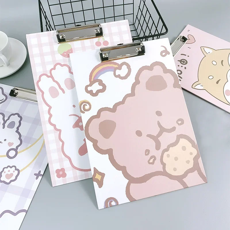 NEW Cartoon Cute Girl A4 Board Clip Student Stationery Office Folder Writing Pad File Organizer