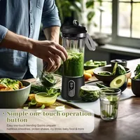 Nouveau 180W presse-agrumes Portable double usage tasse de jus USB 4000mAh batterie extérieur fruits frais mélangeur 4 lames Smoothie jus tasse mélangeur 3