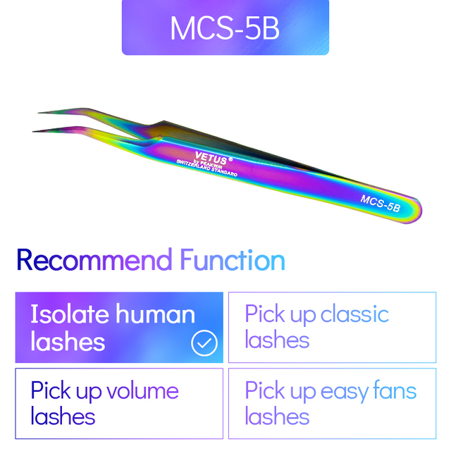 Vetus MCS All size single pack tweezers for eyelash extensions