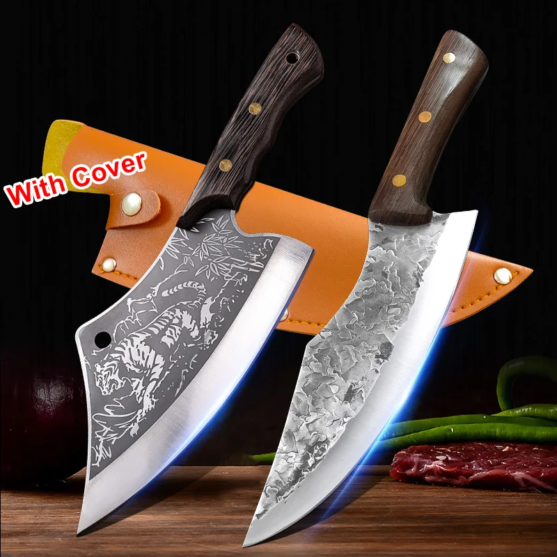 

Kitchen Knives Stainless Steel Butcher Knife Cleaver Meat Vegetable Camping Hunting Fishing Knife Outdoor Survival Boning Knives