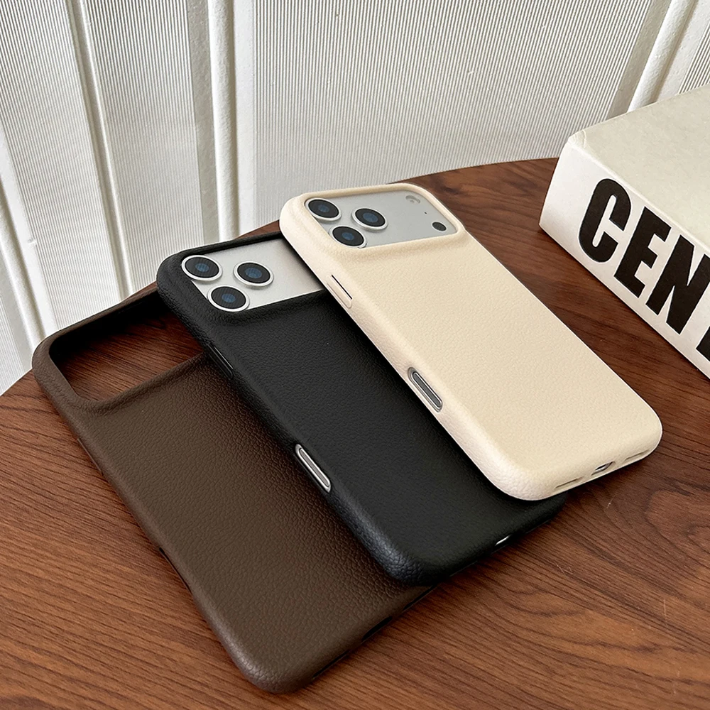 Luxury Leather Texture Phone Case For iPhone 17 Pro Max thumbnail 7