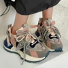 Women Platform Sneakers Casual Outdoor Mixed Colors Design Shoes Versatile Trend Sneaker Comfortable Lace Up Running Sport Shoes 5